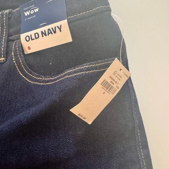 Old Navy Blue Jean Shorts Classic Cuffed Design - Picture 3 of 4